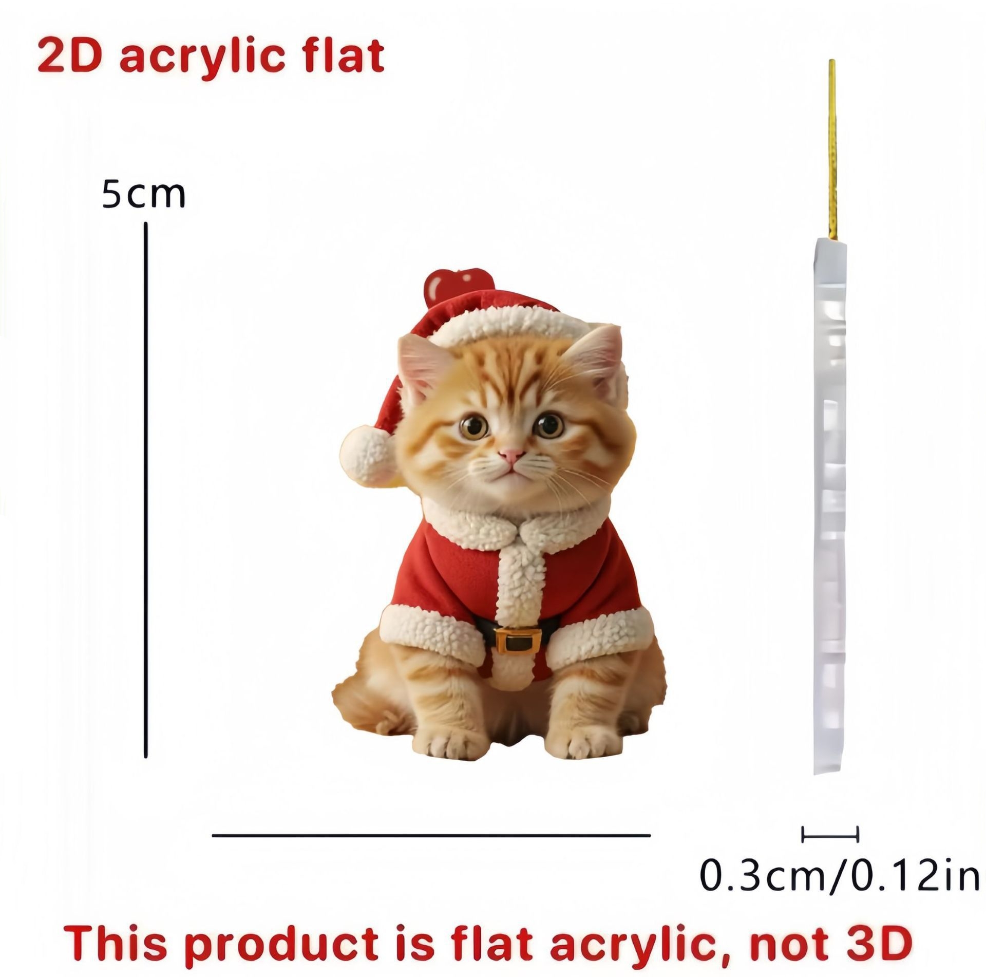 Home Improvement Store - Acryl Anhänger Flache Schlüsselanhänger Dekoration Weihnachtsbaum