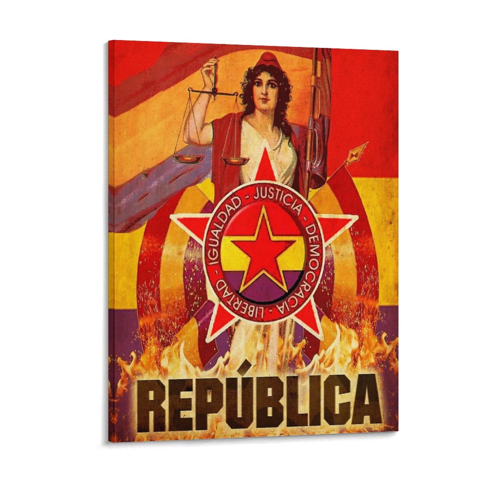 Wall Texture Spray - No Pasaran Spanische Revolution Bürgerkrieg Leinwandgemälde