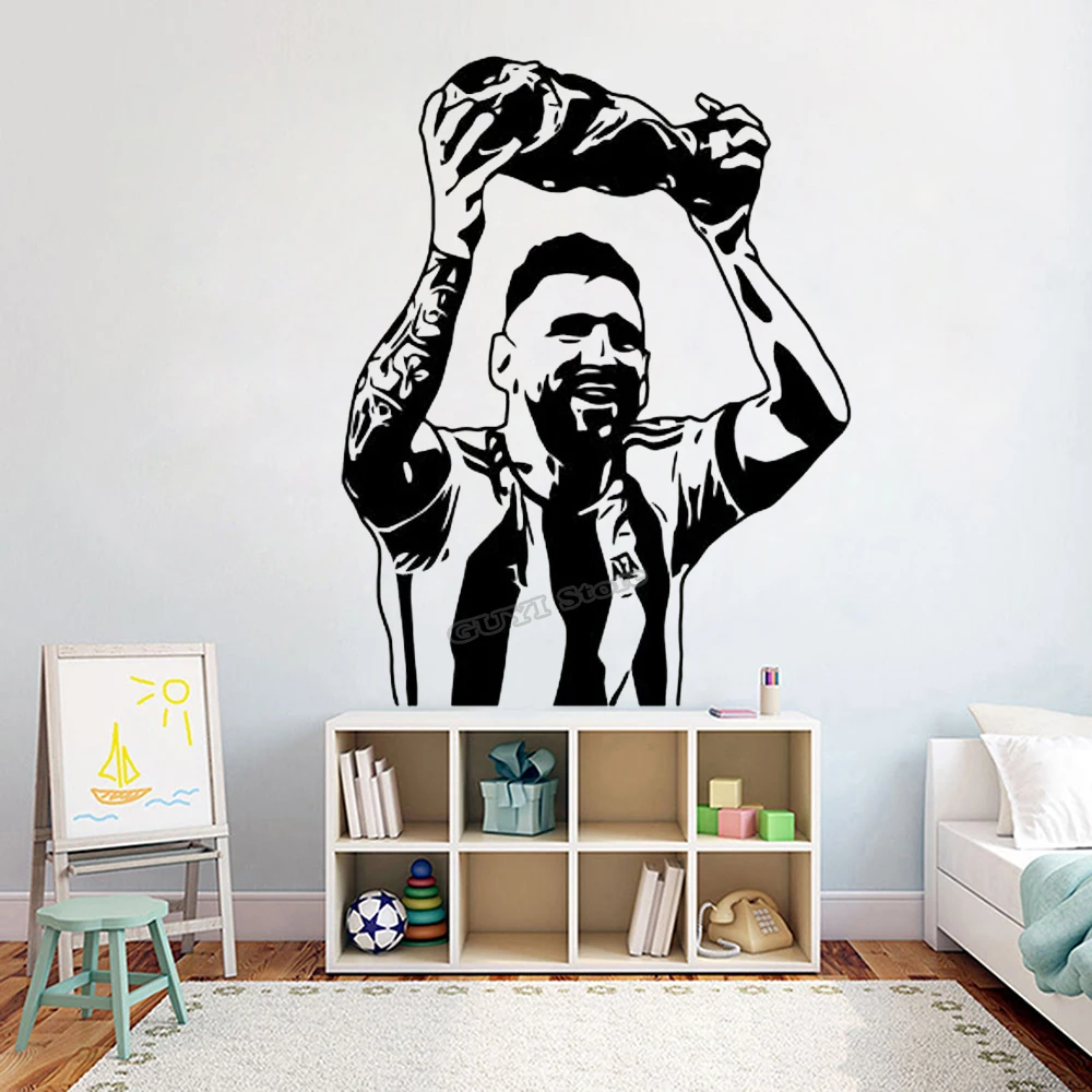 Vinyl Floor Plank - Messi Wandaufkleber Vinyl Aufkleber Fußball Fußball
