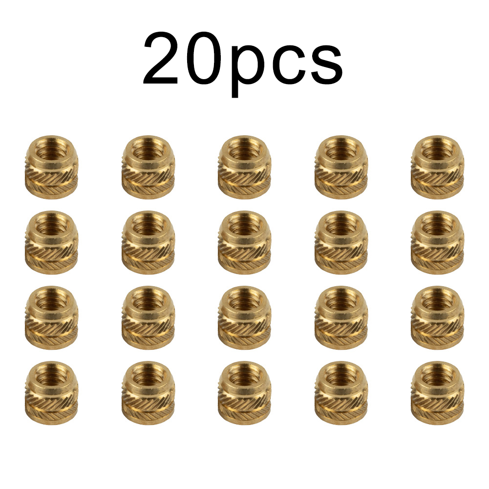 Home Improvement Contractors - 20 Stück Messingmuttern 1/4-20 Gewinde Heat
