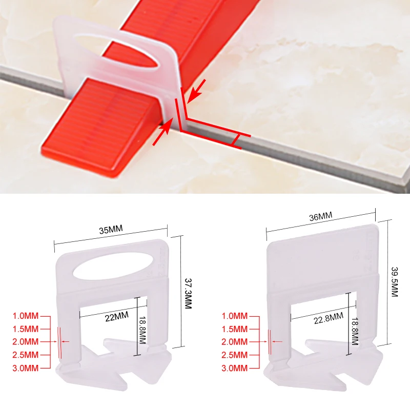 100 Stück 1/1,5/2/2,5/3mm Kera – Tile Leveling Clip Bewertung und Preis