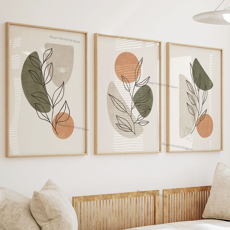 Boho Grün Orange Blatt Sonne R – Wall Texture Spray Bewertung und Preis